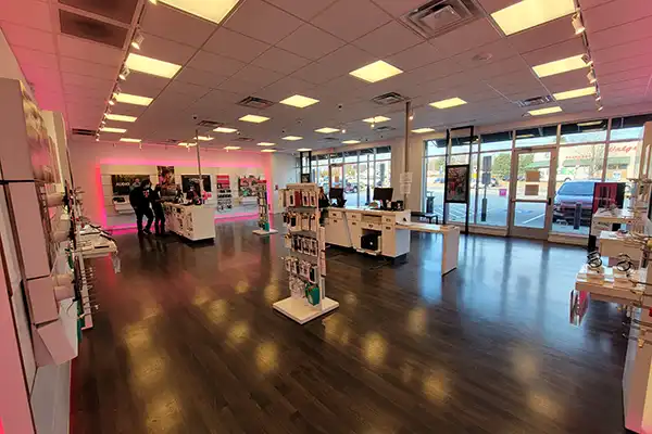 Commercial construction project gallery, Tenant Improvements before and after photos for T-Mobile stores construction renovation projects
