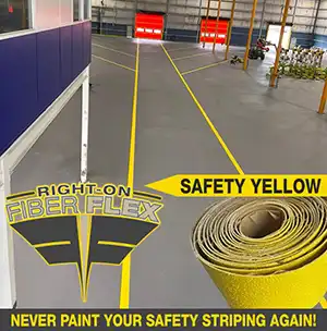 FiberFlex Commercial Flooring safety striping yellow