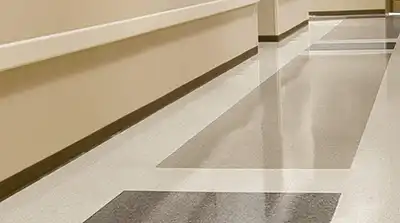 Vinyl Composition Tile in medical center for blog Top 8 Commercial Flooring Types by Omega Contracting & Consulting
