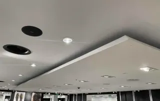H&M Retail Construction project by Omega Contracting completed ceiling after photo