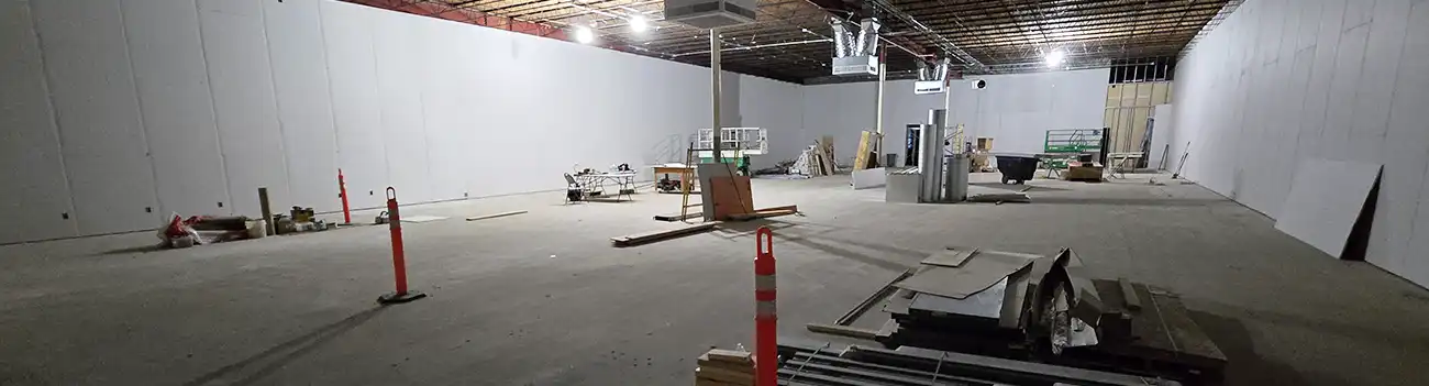 In progress Five Below construction project managed by General Contractor Omega Contracting and Consulting